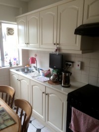 After hand painting of a kitchen in a Dublin home by Abhaile Decorators, Robery Hanvey Ireland
