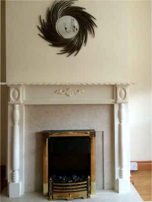 After Fireplace painting in a Dublin Home by Abhaile Decorators, Ireland