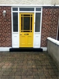 Front door  of a Dublin house after painting  by Abhaile Decorators, Dublin, Ireland