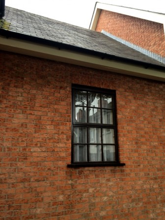 External window frame painting on a  Dublin home by  Abhaile Decorators, Robert Hanvey, Ireland