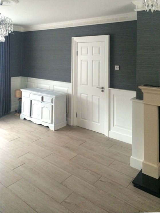 Living Room with panels painted by  Abhaile Decorators, Dublin, Ireland