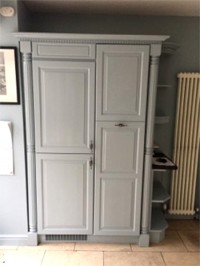 Hand painting kitchen cupboards cream - Quality home decoration by Abhaile Decorators, Ireland